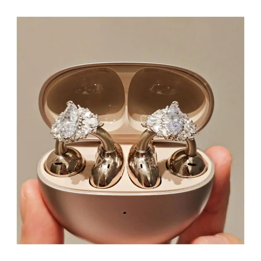 1PC Rhinestone Decor for Clip on Earbuds Open Ear Decorative Zirconia Earphone Accessories Removeable DIY Earphone Decoration