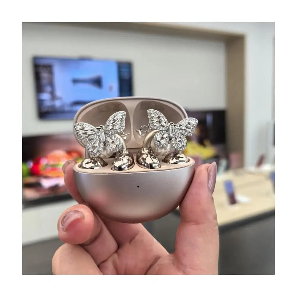 1PC Rhinestone Decor for Clip on Earbuds Open Ear Decorative Zirconia Earphone Accessories Removeable DIY Earphone Decoration